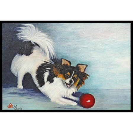 Carolines Treasures Chihuahua Play Ball Indoor and Outdoor Mat- 18 x 27 in. MH1054MAT
